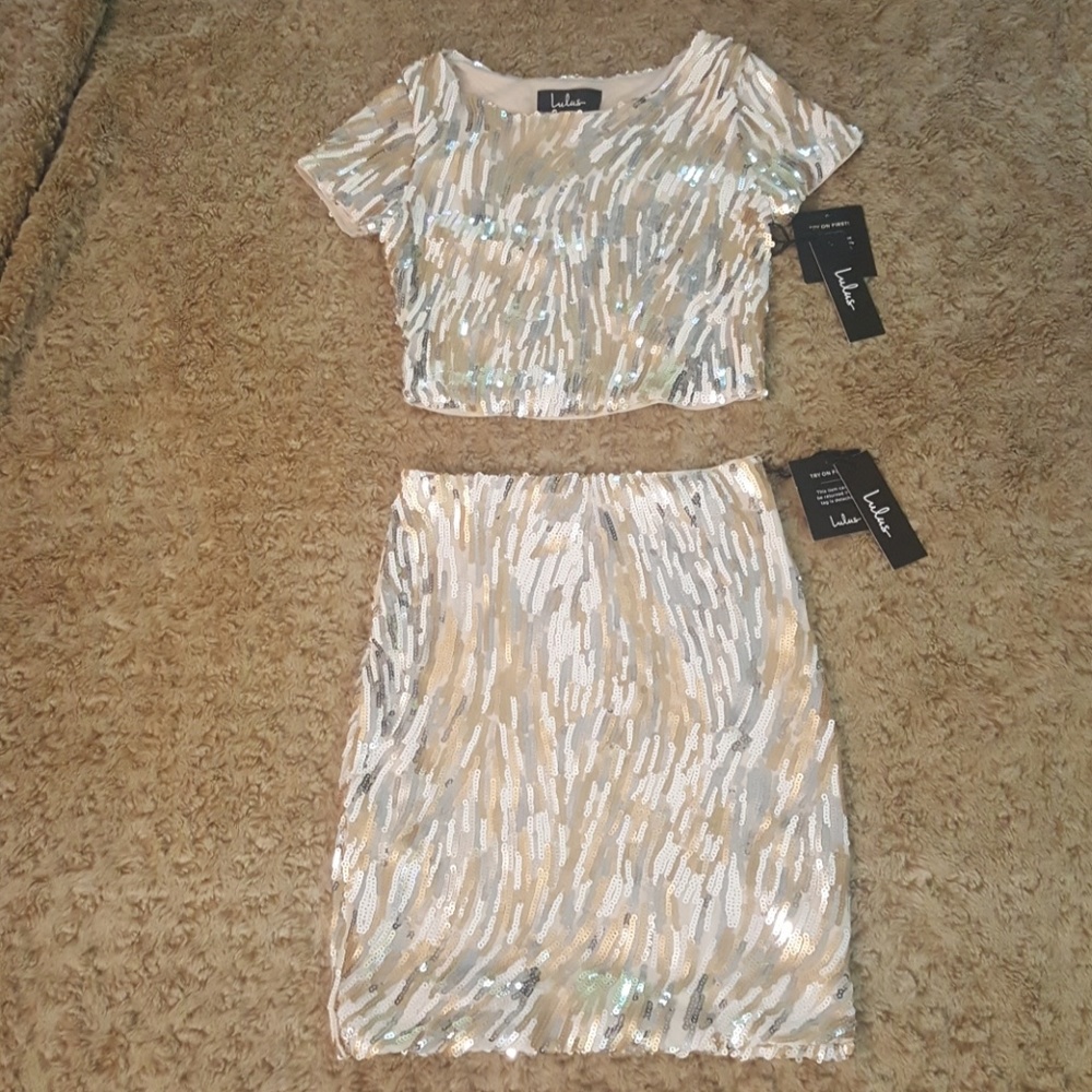 Lulus Kindred Spirit Sequin Two-Piece Dress